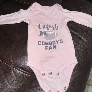 Pink Dallas Cowboys Baby Girl Onesie 0-3 Months